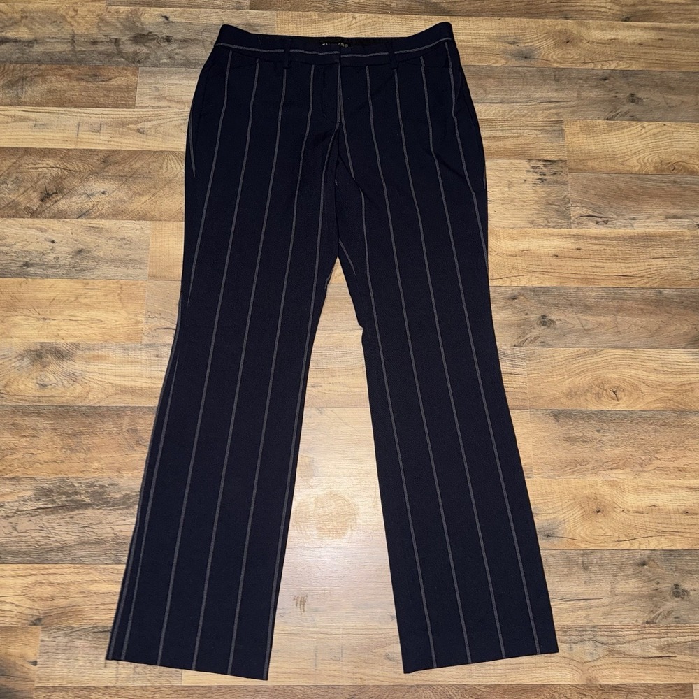 Express Editor Barely Boot Low Rise Pinstripes Career Pants Size 10R